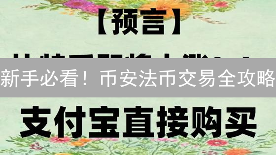 新手必看！币安法币交易全攻略：人民币轻松买币，快速入门教程！