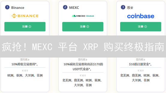 疯抢！MEXC 平台 XRP 购买终极指南：速抢瑞波币！